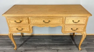 Cabinet Vintage French Louis XVI Style Carved Desk Oak Sideboard LOT 4060 - Picture 1 of 10