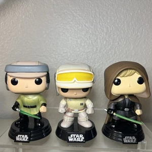 Funko Pop! Star Wars LUKE SKYWALKER Lot Hoth #34 Endor #123 Hood #126 2017 Ex - Picture 1 of 9