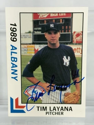1989 Best TIM LAYANA Signed In Person Auto Albany-Colonie Yankees #5 Reds - Image 1 of 2