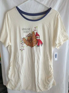 Camiseta para mujer Plus XL Old Navy, perezosa luces de Navidad lista para pasar el rato camiseta nueva con etiquetas - Imagen 1 de 7