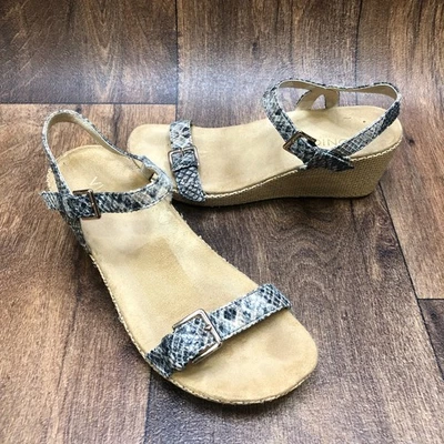 Vionic Enisa Sandals Womens Size 7 Snake Print Wedge Platform Heel Strap Comfort - Image 1 of 4