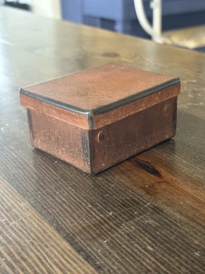 Jan Barboglio Hacienda Style Forged Iron Box Rustic Metal Trinket Keeper Signed - Image 1 of 4