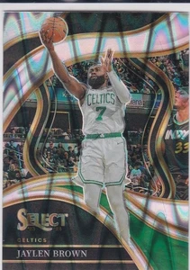JAYLEN BROWN Boston Celtic Select Basketball RARO SILVER WAVE PRIZM $$ VARIANTE - Foto 1 di 2