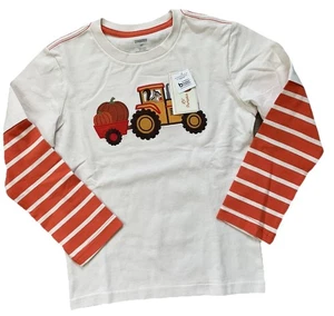 Gymboree Boy's Size 5/5T Embroidered Tractor W/Pumpkin Lil Pumpkin NWT - Picture 1 of 3