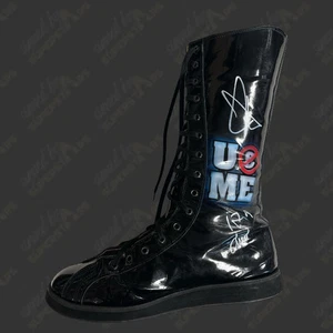 Stivali da wrestling John Cena firmati personalizzati dipinti (con Beckett + iscrizione) - Foto 1 di 5