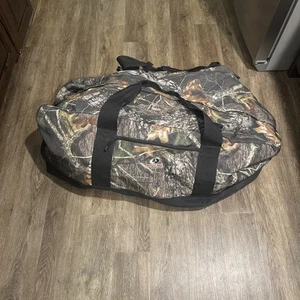 Borsa da caccia GIGANTE vintage anni 90 muschio rovere mimetico borsone coda bianca cervo - Foto 1 di 5