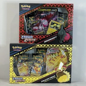 Pokémon Sword & Shield Crown Zenith Pikachu VMAX & Regidrago V Bundle BOX SEALED - Bild 1 von 21