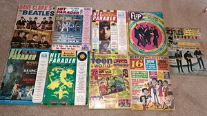 Hit Parader Teen World Dave Clark 5 Magazines 1960's 1970's Beatles - Picture 1 of 3