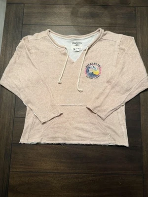 Толстовка женская Billabong Surf Capsule средний розовый укороченный пуловер волна графика - Изображение 1 из 4