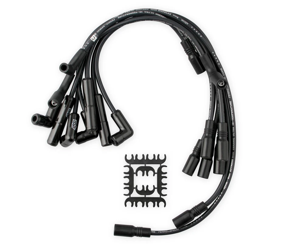 Juego de cables de bujías 9044CK - Bota de cerámica negra Extreme 9000 - Camión Chevy/GMC Foto 1 de 3