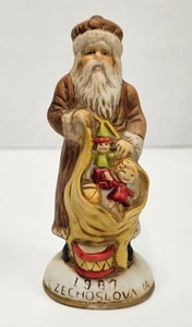 Figurina Babbo Natale in ceramica Hermitage vintage con sacchetto di giocattoli 1997 Cecoslovacchia - Foto 1 di 8