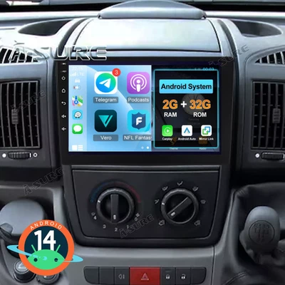 2+32GB Android 14 Autoradio GPS CarPlay Für Fiat Ducato Citroen Jumper 2007-2023 - Bild 1 von 4