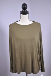 NWT Majestic Filatures Paris Deluxe LS Extrafine T-Shirt Green Women's 1 (Small) - Picture 1 of 4