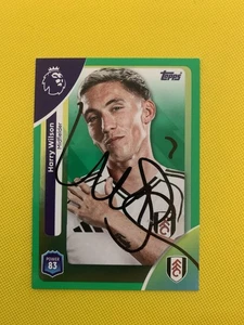 Tarjeta Topps 25/26 verde firmada por Harry Wilson con certificado de autenticidad - Fulham / Gales - Imagen 1 de 1