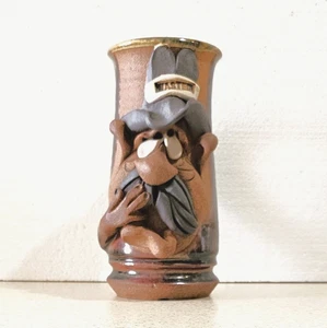 Vintage Mahon Art Pottery Funny Face Mug Stein Cup Stoneware Wasted Large 32oz - Picture 1 of 13
