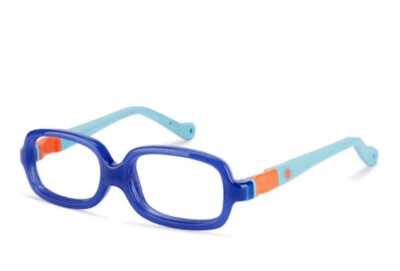 Nano Vista Joey￼ 3.0 40 11 CE Baby Eyeglasses Flexible w/ Neck Strap Blue&Orange - Image 1 of 3