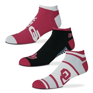 University of Oklahoma Sooners OU 3 Pack No Show Socks - Picture 1 of 3