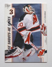 2002 ITG Be A Player Between the Pipes He Shoots-He Saves Points Martin Brodeur