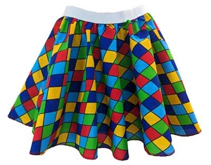 Vestido elegante grande de payaso falda payaso circo de 15" de largo con retazos multicolores para niños - Imagen 1 de 3
