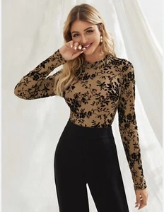 Floral Print Slim Tee -SHEIN - Picture 1 of 7
