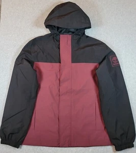 Timberland Hooded Jacket Men's Small Black Red Weather Ready Wind Proof TB0A6VQP - Picture 1 of 24
