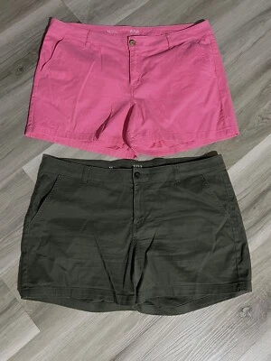 "Pantalones cortos chinos de sarga entrepierna de 5"" de tiro medio a.n.a (lote de 2) talla 16" Foto 1 de 4