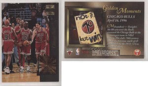 1996 Stadium Club Golden Moments Chicago Bulls Michael Jordan Dennis Rodman Team