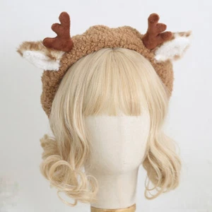 Japanese Lolita Cute Antlers Beret Painter Hat Hair Accessories Warm Hat - Picture 1 of 5