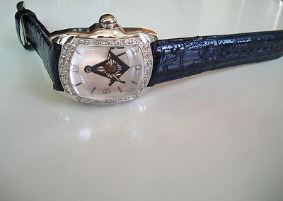 МУЖСКИЕ СЕРЕБРЯНАЯ ОТДЕЛКА СИНИЙ КОЖАНЫЙ РЕМЕШОК MASON МОДЫ НАРЯДНЫЕ ПОВСЕДНЕВНЫЕ ЧАСЫ - Изображение 1 из 3