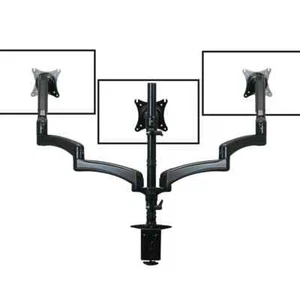 FORTIA Triple Computer Monitor Mount Stand for Desk with 3 Adjustable Arm Holder - Picture 1 of 12