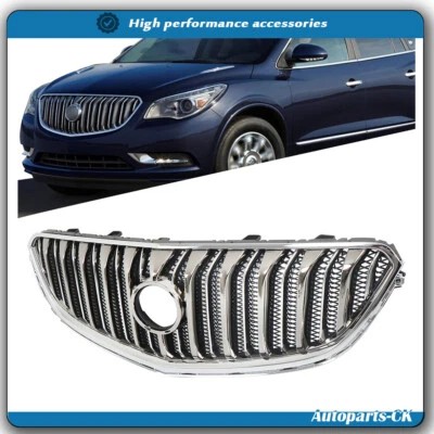 New Chrome Black Front Upper Grill Grille For Buick Enclave 2013-2016 2017 Foto 1 de 4