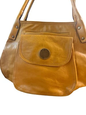 VTG Late 1990s Dark Yellow Boho Access Liz Claiborne Large Shoulder Bag - Image 1 of 4