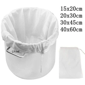 100/200/300/500 Mesh Nylon Filter Milk Bag Net - Yogurt Tea Beer Coffee Filter 2 - Picture 1 of 16