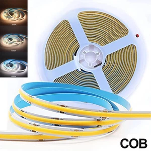 5M COB LED Strip Light Tape Rope Cabinet Kitchen Light High Density Flexible 24V - Picture 1 of 15
