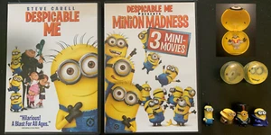 Despicable Me Lot:Despicable Me DVD+Minion Madness DVD-3 minis+5 figures+3 balls - Picture 1 of 13