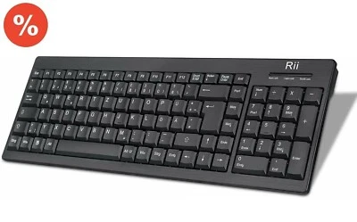 Rii RK901 Kabellos 2,4Ghz Funk Tastatur Wireless Computer Keyboard Deutsch - Bild 1 von 4