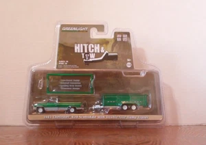 Green Machine CHASE Greenlight Hitch & Tow Series 28 Chevy K20 with Dump Trailer - Picture 1 of 4