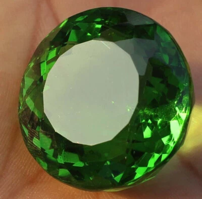 Large Green Peridot 60.30 Ct. Round Faceted Cut Loose Gemstone Gift for Women - Image 1 of 4