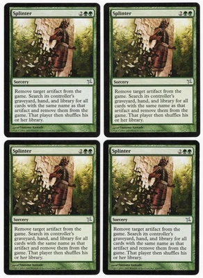 Splinter x4 4x 2005 Betrayers of Kamigawa PLAYSET Green Sorcery MTG SP - NM AZ1 - Image 1 of 2