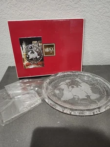 Mikasa Christmas Nativity Glass Oval Plaque 9 1/4" Plate Platter with Stand New - Picture 1 of 5