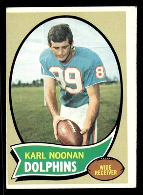1970 TOPPS KARL NOONAN 223 VG-EX FOOTBALL MIAMI DOLPHINS - Image 1 of 2
