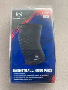 Gameon Black Basketball Knee Pads Spandex Compression Adult S/M NEW - Picture 1 of 2