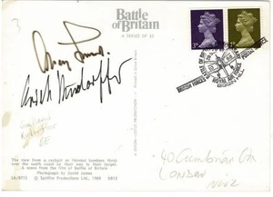 Adolf Galland und Erich Rudorffer Autogramm signed Postkarte - Bild 1 von 2