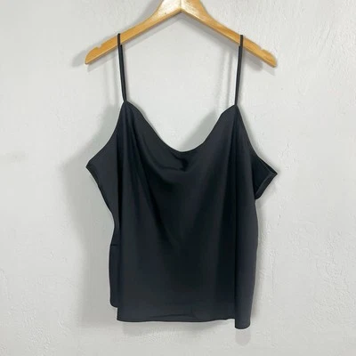 J. Correa de espagueti Crew Factory brillante negra satinada CC937 talla 2X NUEVA Foto 1 de 4