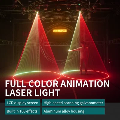 RGB 2W 3W 4W 5W 6W Stage Laser Light DJ Party Wedding Laser Lights ILDA Full Col - Image 1 of 4