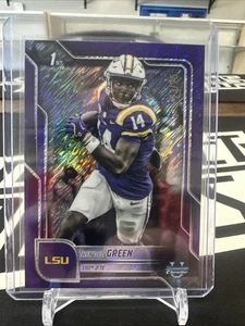 2025 Bowman U University Chrome #94 Trey-Dez Green Purple Shimmer /75 LSU 1st - Bild 1 von 3