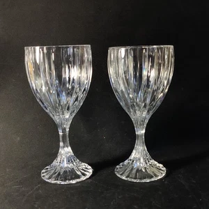 MIKASA PARK LANE WATER GLASSES, Cut Lead Crystal, 6 3/4", 8 Oz, GERMANY, 2PCS - Picture 1 of 7