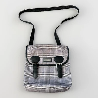 Calvin Klein Black White Plaid Crossbody Bag Purse 9x10 - Image 1 of 4