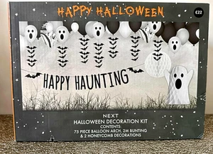 NEXT Halloween Decorating Kit Balloon Arch Bunting Honeycomb Decorations RRP £22 - Picture 1 of 4