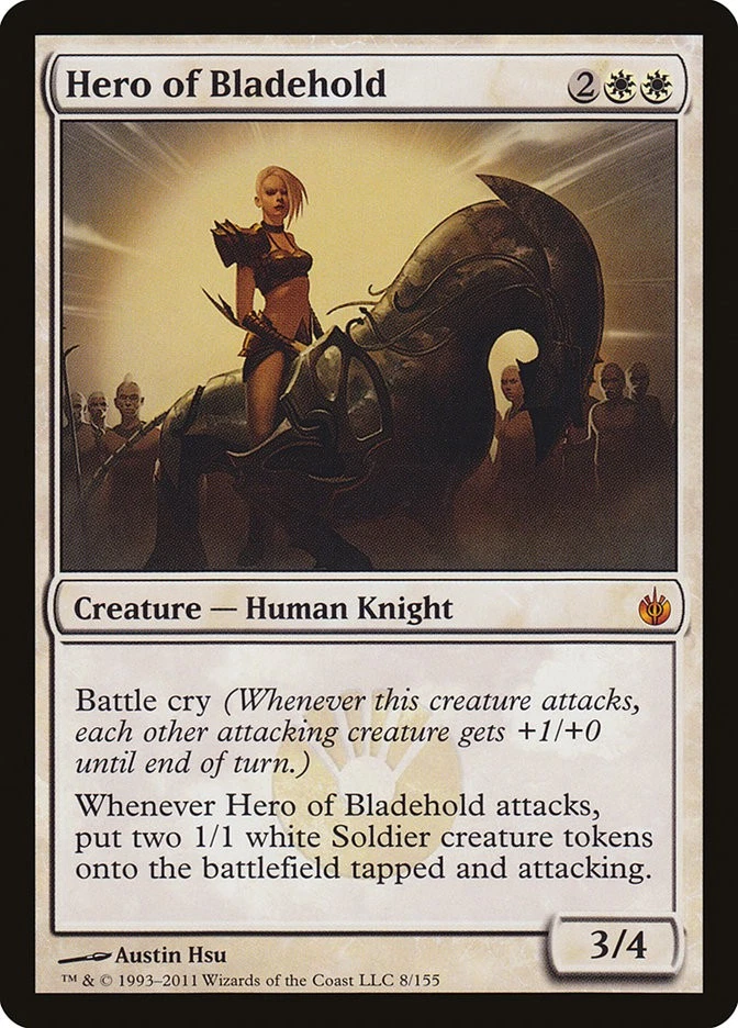 MTG Hero of Bladehold  - Mirrodin Besieged #8 - Image 1 of 1